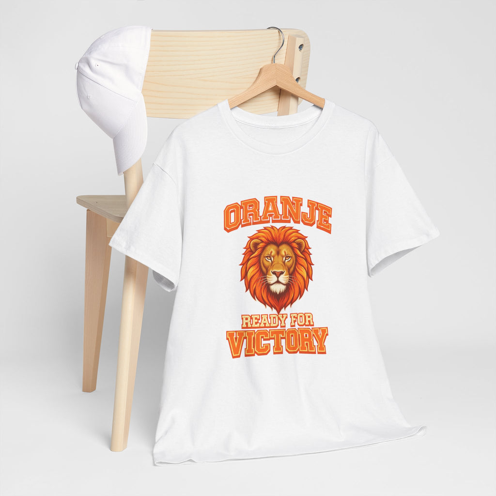 Premium Oranje T-Shirt - wit