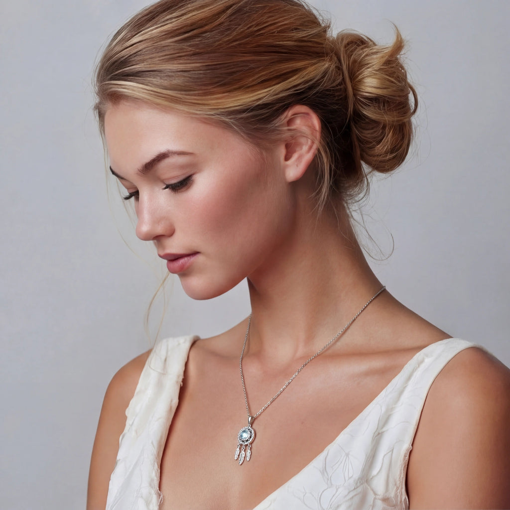Dreamcatcher Necklace - Brilliant Moissanite