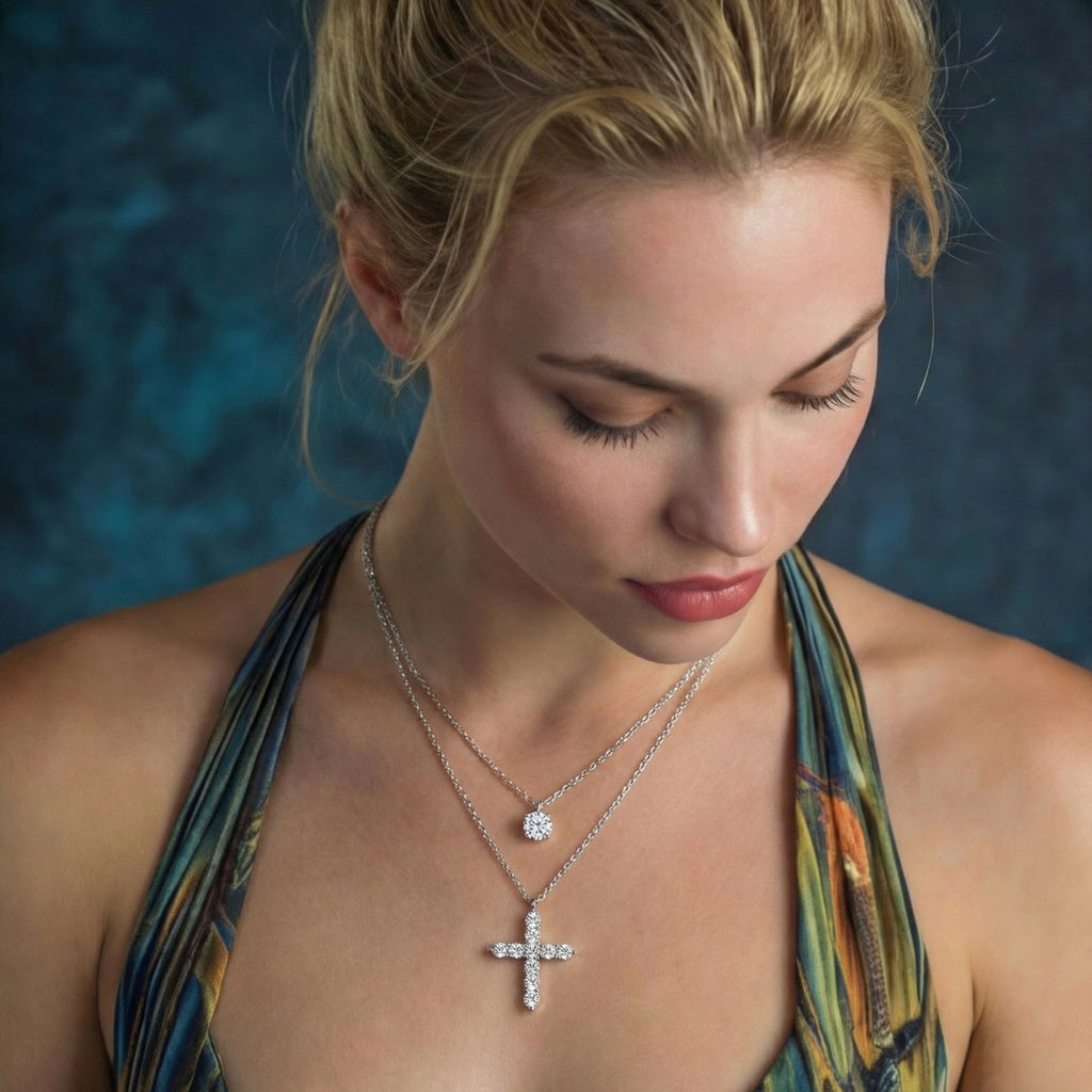 Faith & Light Layered Set - Briljant moissanite