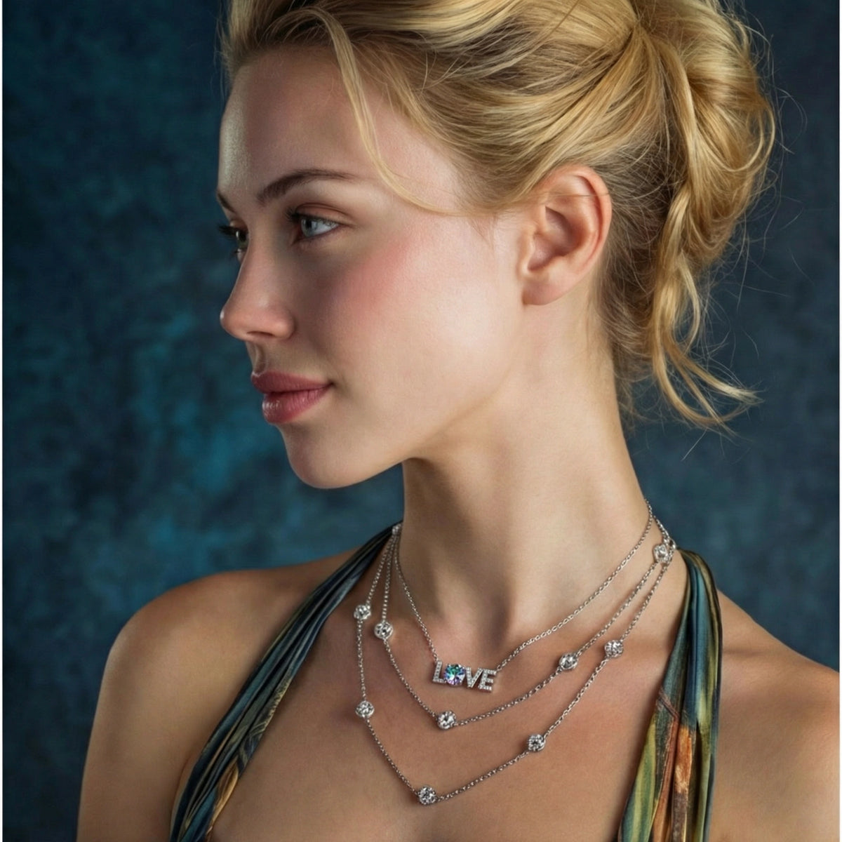 LOVE Moissanite Necklace - 925 Sterling Zilver