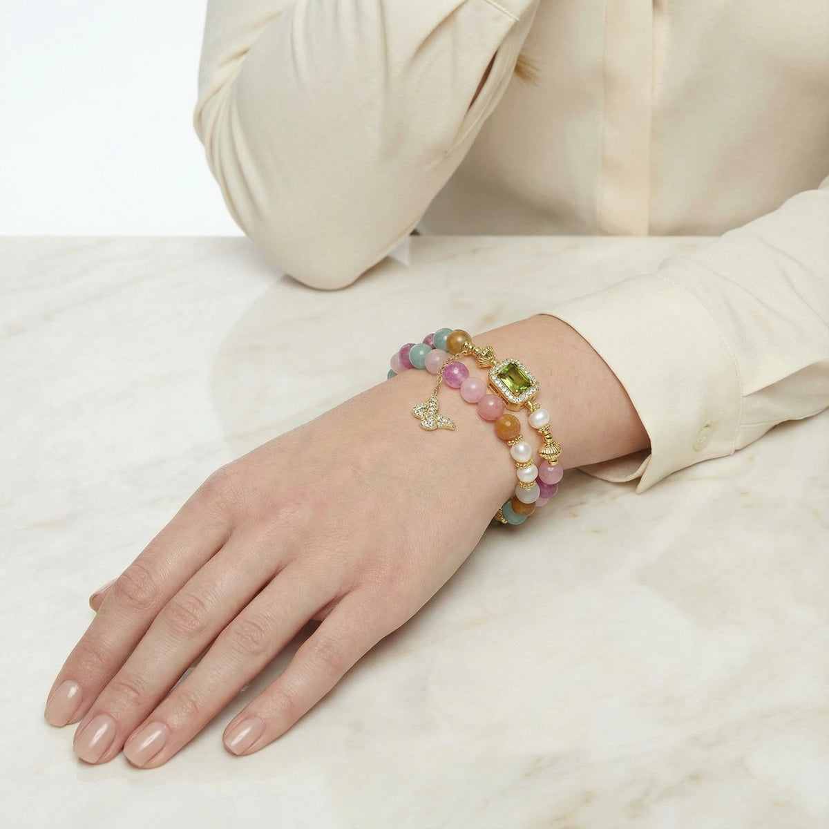 Rainbow Flutter Bracelet - 18K Gold Plated