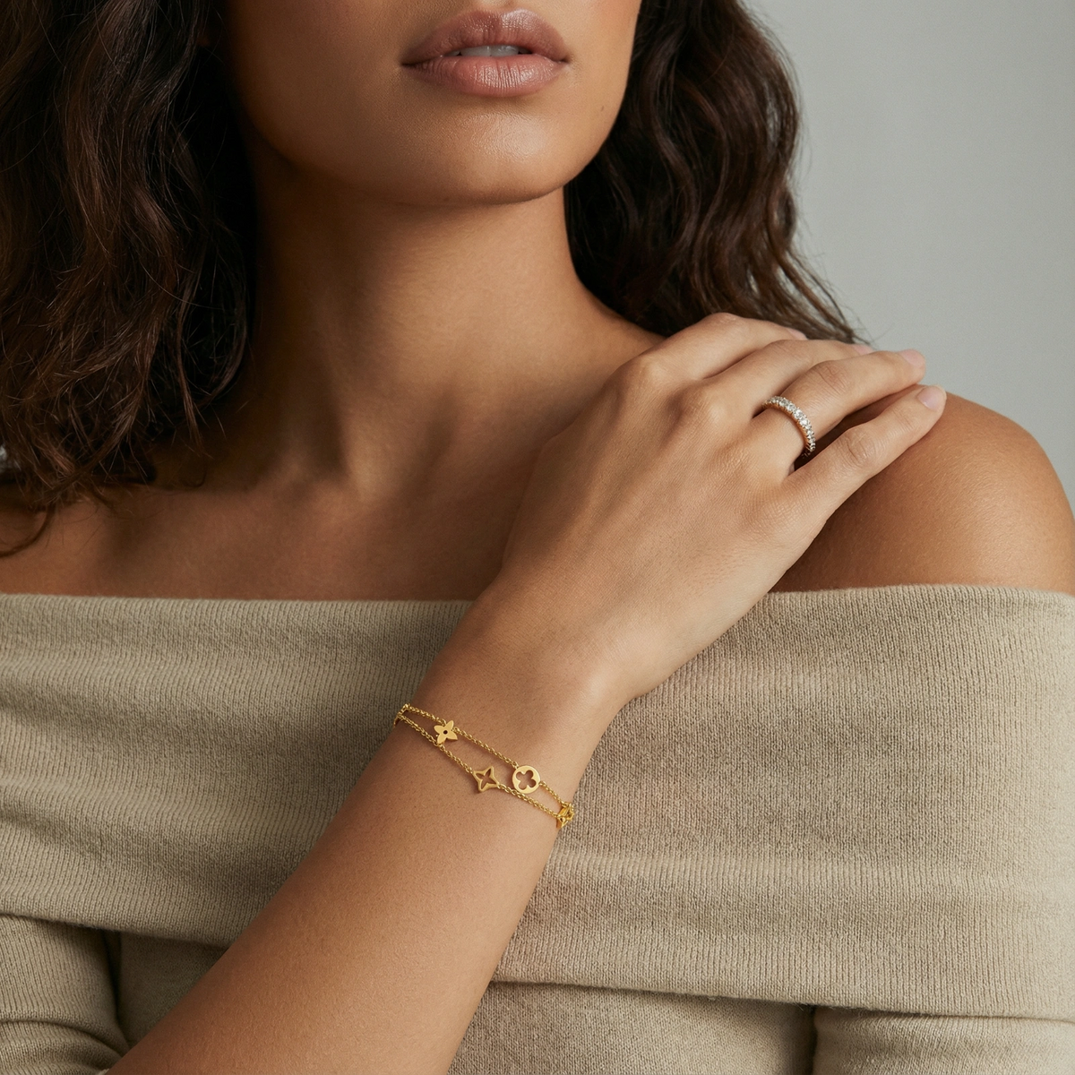 Lucky Star Charm Bracelet - 18K Gold Plated