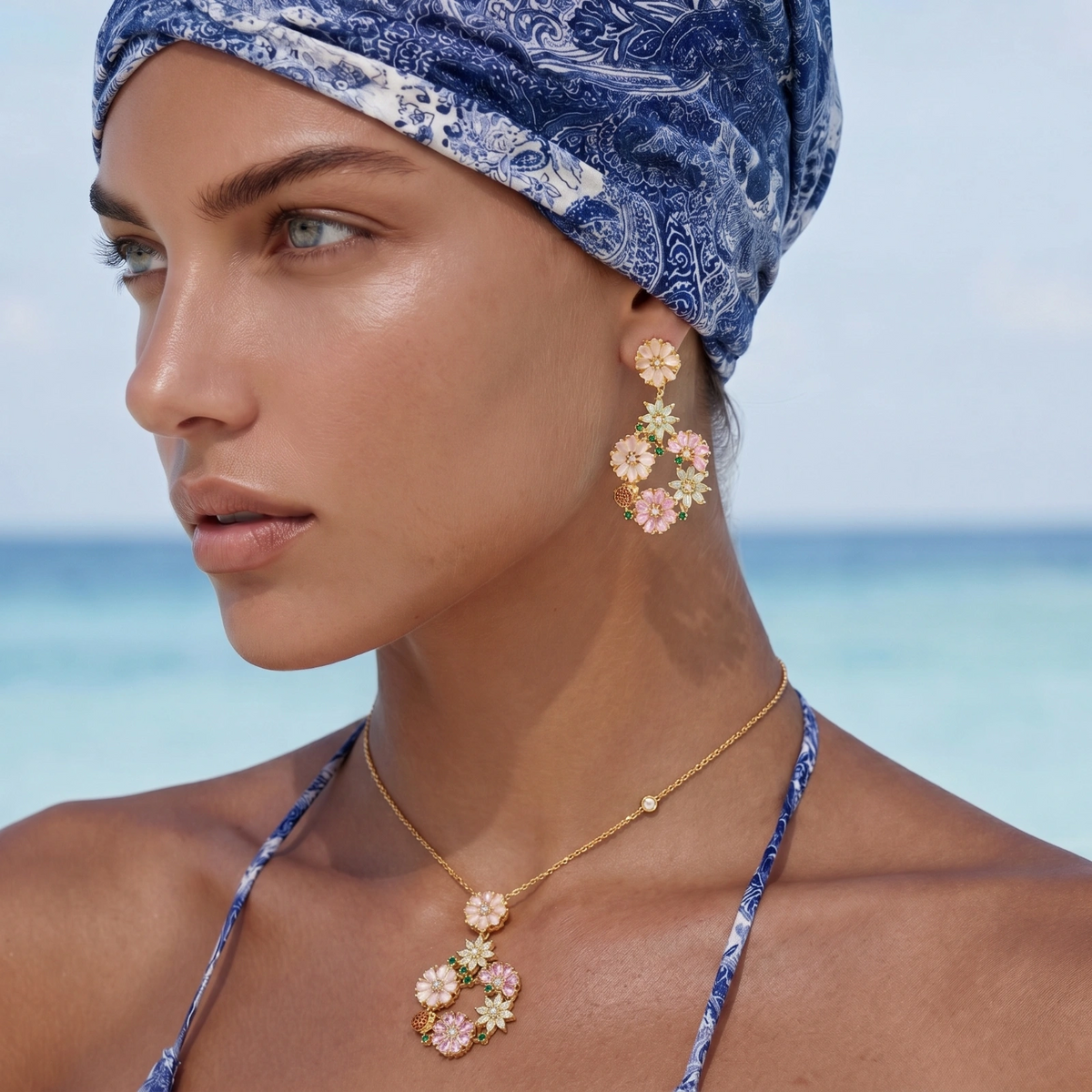 Blooming Garden Set - 14K Gold - Zirkonia