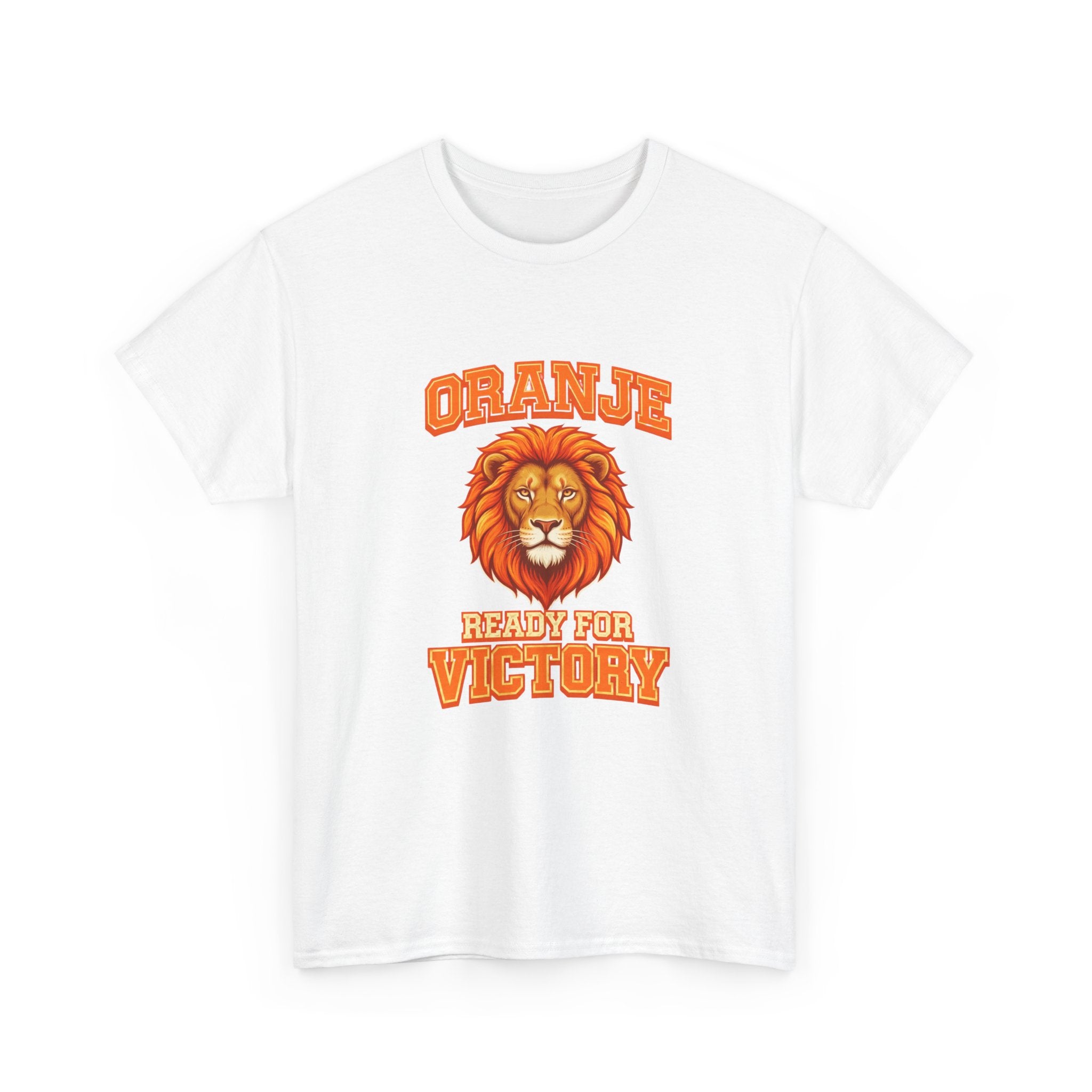 Premium Oranje T-Shirt - wit