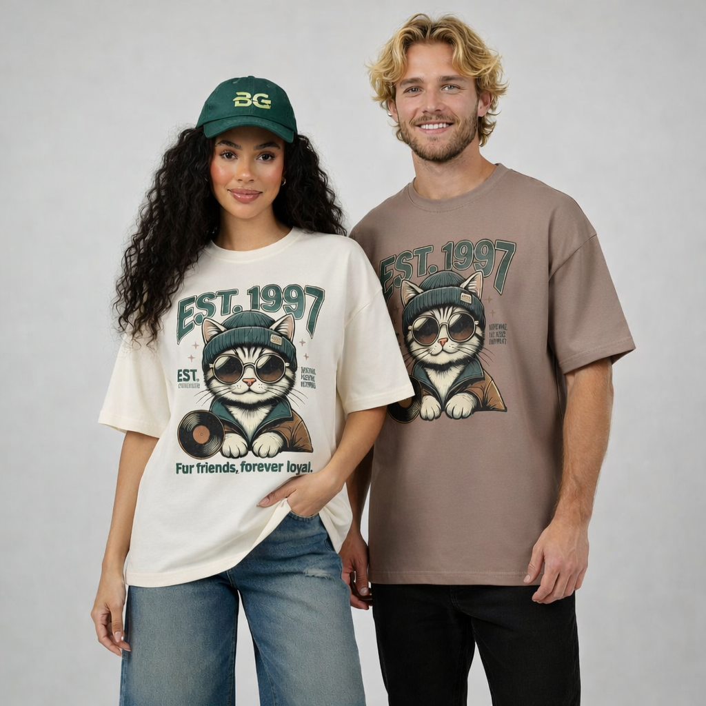 Oversize Tee - kat print