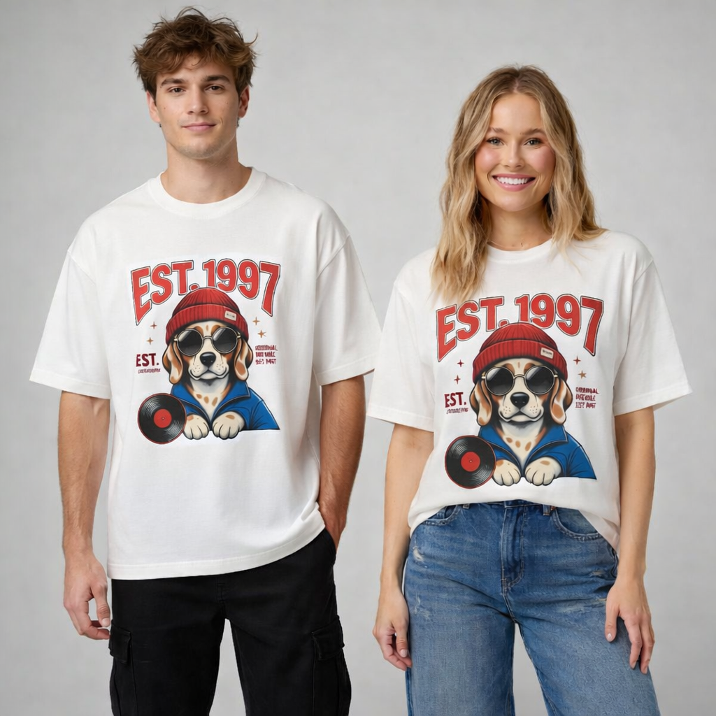 Oversize Tee - Dog print