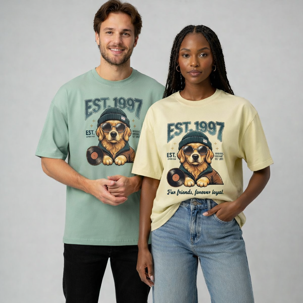 Oversize Tee - Dog print