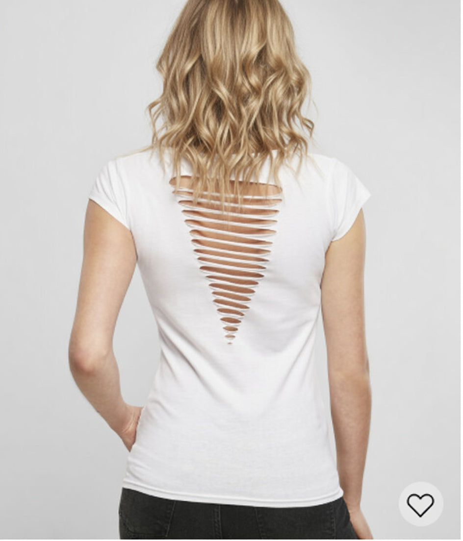 Dames Shirt met open rug