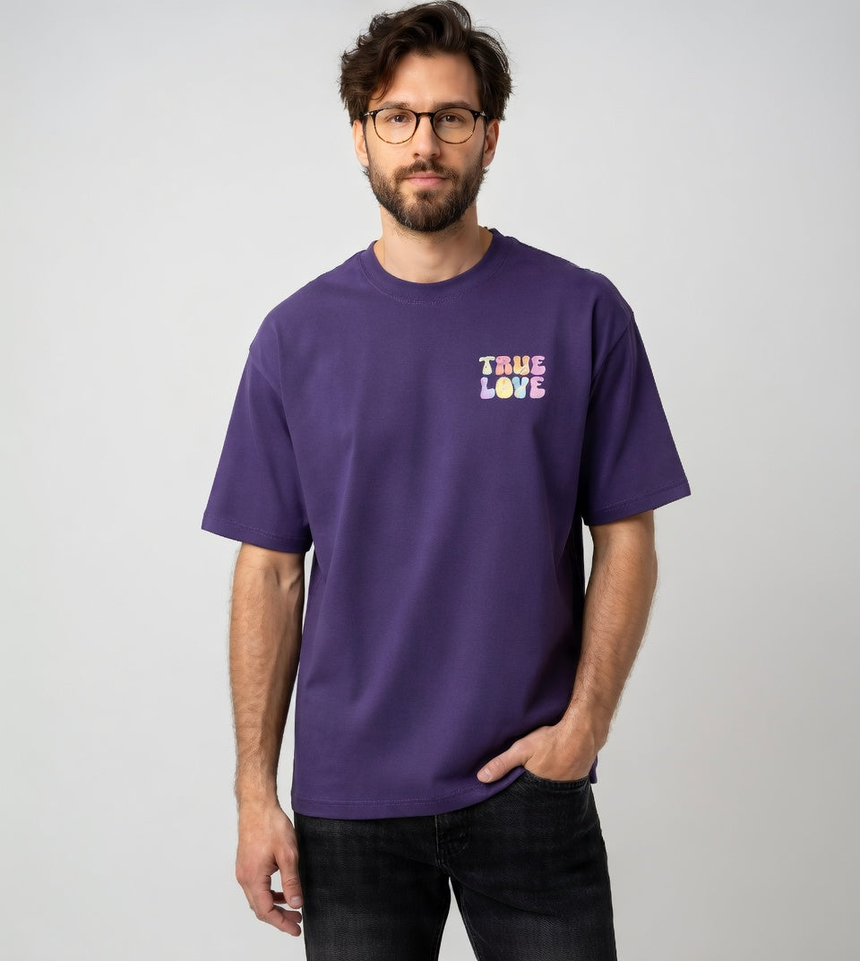 Faded T-shirt met vrolijke print